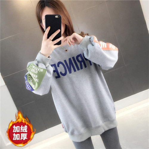 Cashmere thickened medium length sweater women's autumn and winter new 2020 loose Korean jacket