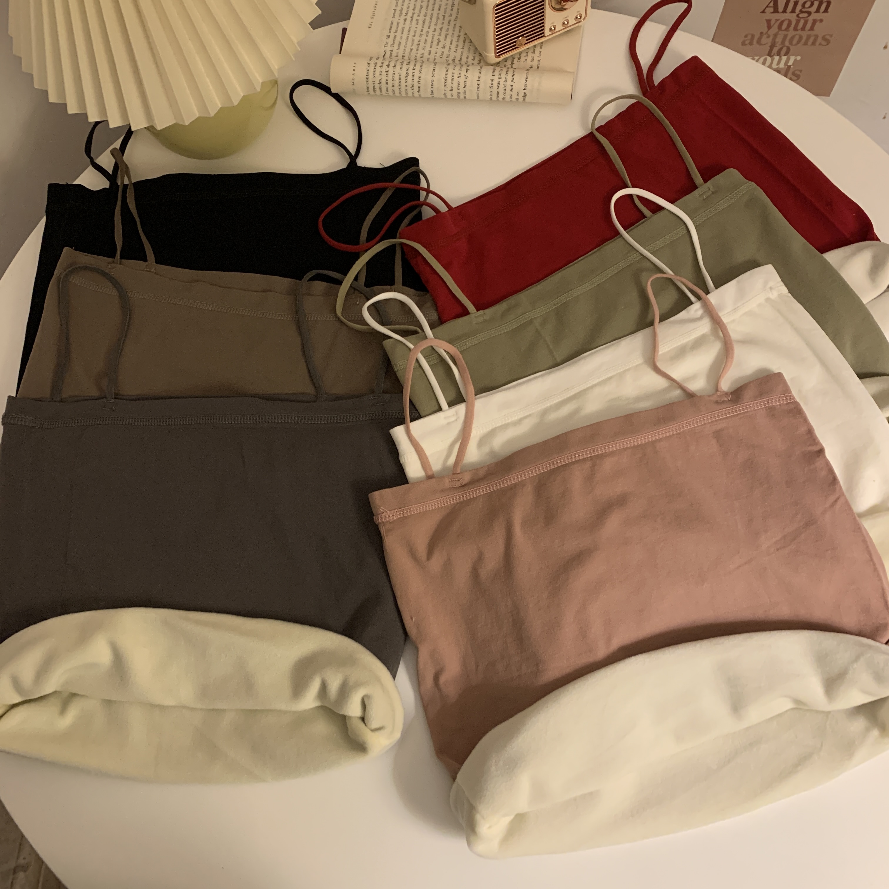Real price real price winter all-match plus velvet thickened warm camisole with bottoming top