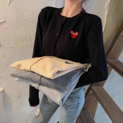 Japanese fashion brand Kawakami Baoling Cardigan Jacket Women 2020 new long sleeve knitted peach love sweater