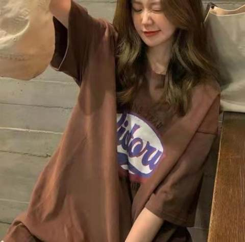 European and American high street oversize short-sleeved t-shirt female loose Korean version ins Harajuku style chic Hong Kong flavor white top summer
