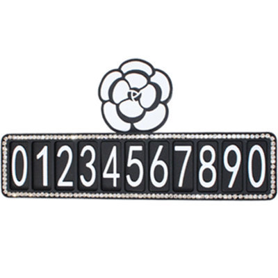 Cartoon Cartoon Camellia Car Temporary Parking Card Telephone Number Parking License Moving Card Nightlight Sunscreen