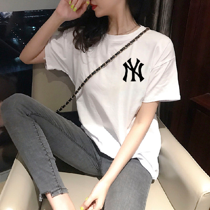 Hong Kong fashion brand star print T-shirt women's short sleeve spring and summer new Hong Kong wind net red top men and women t2020