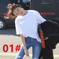 Milk silk white all styles collection one link Mickey loose round neck T-shirt women's Korean summer new