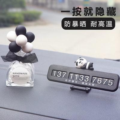Car Lovely 3D Stereo Doll Temporary Parking Card with Hidden Telephone Number to Move License Plate