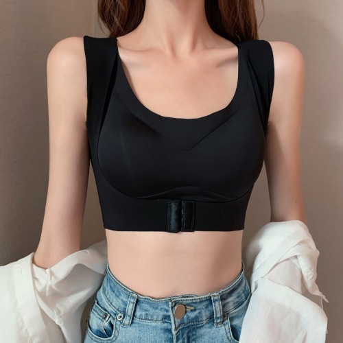 Women's autumn and summer two in one shoulder anti hunchback correction shaping bra
