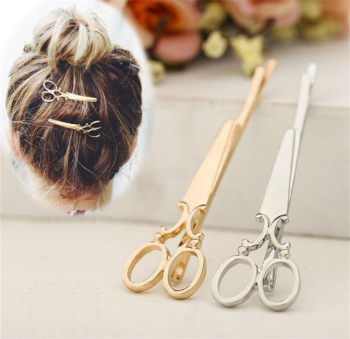 European and American Jewelry Personality Creativity Cute Chaomon Small Scissors Hair Cup Side Clip Japanese Department Spot