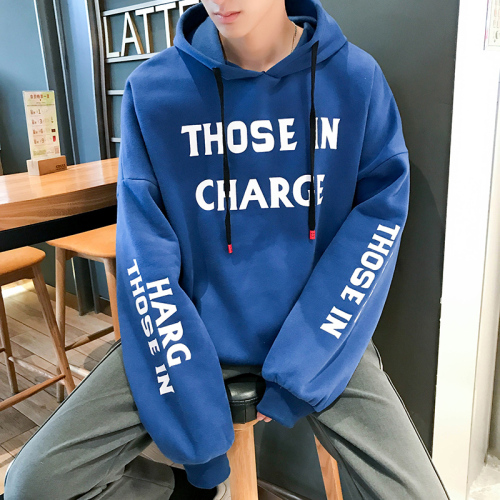 Hong Kong Style loose hooded youth sweater for male students