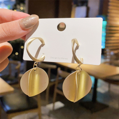 Real shot exaggerated big earrings S925 silver needle retro harbour style sub gold super flash earrings earrings