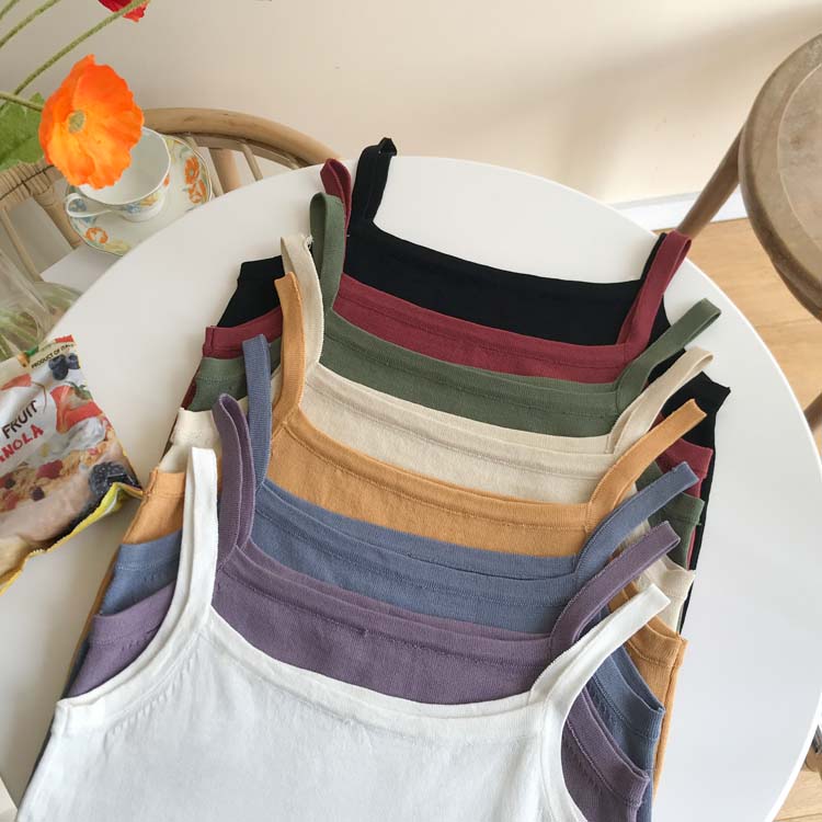 Real photo real price candy color thick sling vest
