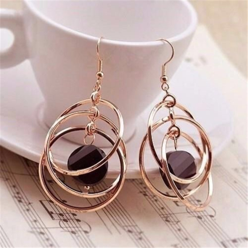 Earrings female lovely simple net red same European and American long metal tassel temperament trendy Earrings