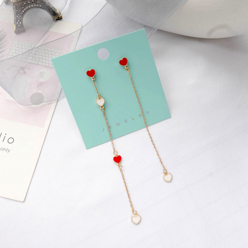 Korean New Fashion Love Earrings fresh girl EARRINGS CUTE personality asymmetric Earrings