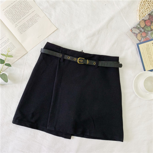 Controlled Price 34 Real Price Baitao Decreased Age Suit Fabric Slender Irregular Open Half-length Skirt