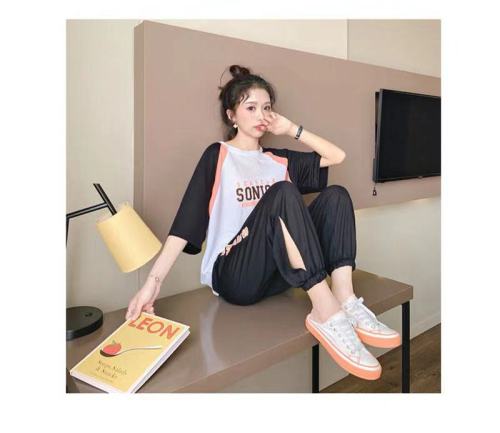Four color zhigongni sports and leisure suit women's Korean version loose and fairy new summer fashion two piece set trend