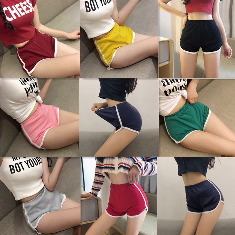 Real photo real price running shorts women wear fashionable leisure students summer wide leg pants