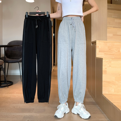 Real price ~ legged sports pants women summer thin 2020 new straight loose wide leg casual pants pants