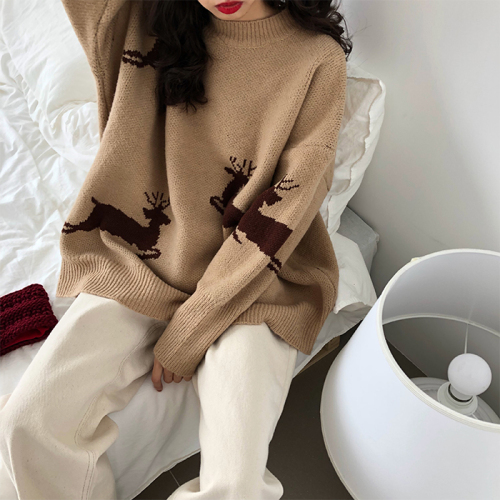 Real-price winterkorean moose warm sweater has been tested in three standards
