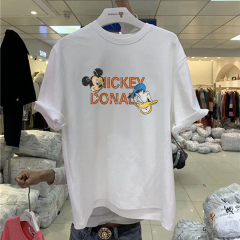 C258-c261 four 6-color 100% combed cotton official tummy cotton short sleeve T-shirt girls' top