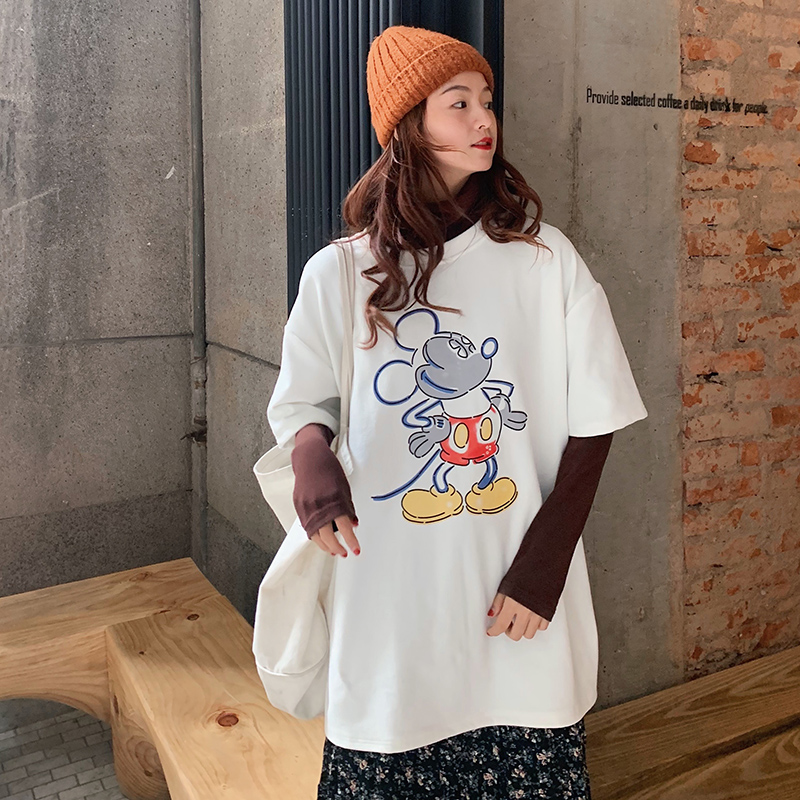 2020 summer new Mickey large short sleeve T-shirt women's loose Korean top