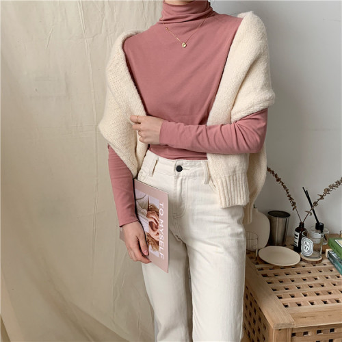 Real shot! Real price! Recommendation of B-in ~Multicolored High-collar Plush Bottom Blouse for Comfort in Winter 2018
