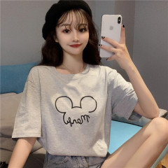 Mickey short sleeve T-shirt women's ins super hot net red loose Korean version top clothes fashion cotton T-shirt