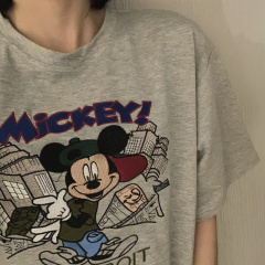 Official picture net red same super fire CEC Mickey short sleeve T-shirt women 2020 summer loose cartoon print top