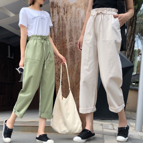 Official figure 2019 new students' loose Korean Harun pants with BF style casual pants fashion for women