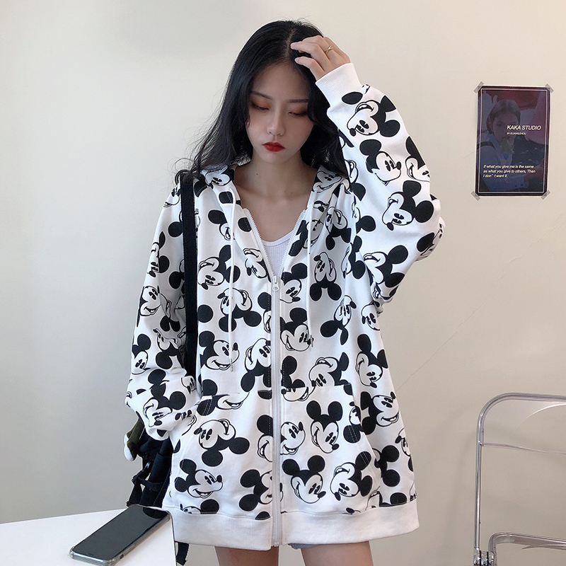 65 fish scale waitmore Mickey sweater women's thin loose Korean fashion ins cardigan coat