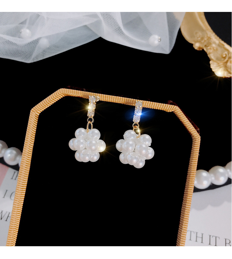 Pearl Ear Nail Female Korean Temperament, Simple Personality, Small and Delicate Student Earrings and Eardrops