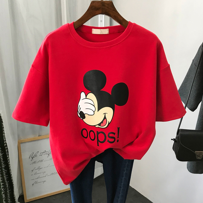 Spot Mickey Mouse T-shirt women's East Gate short sleeve ins element Hong Kong style new loose girl's summer top