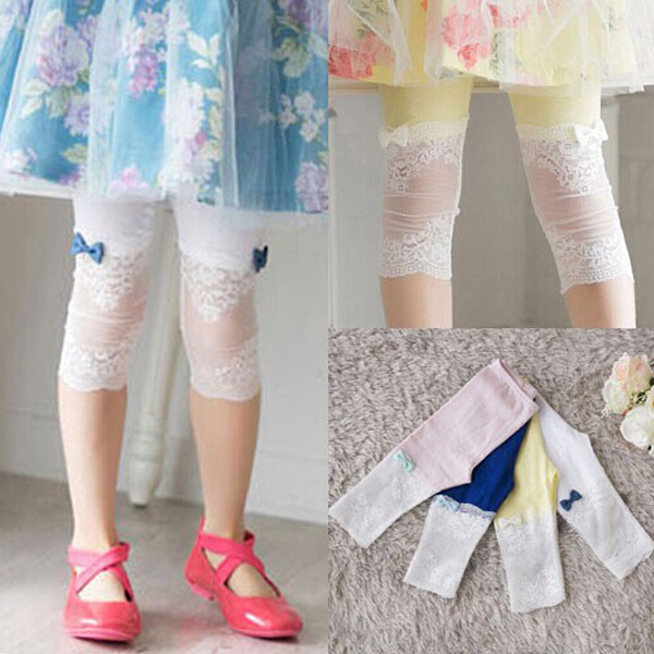 Summer thin girl's Leggings children's trousers baby's five point medium and large children's Breeches seven points modal Leggings