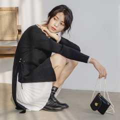 Real shot knitted dress women's new small waist close first love dress small fresh skirt fashion