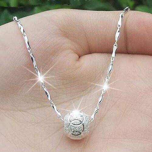 Necklace women fashion flash diamond transfer beads pendant women Clover Necklace Gift