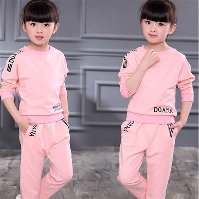2020 new children's wear girls autumn wear set Zhongda children's Korean version spring and autumn fashion sports long sleeve children's two piece set