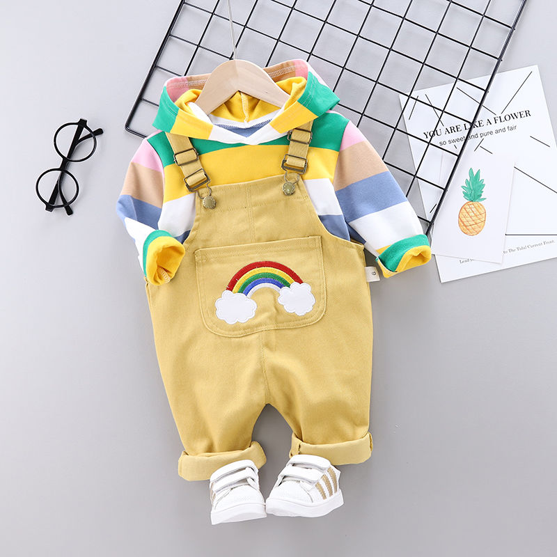 20 children's clothes spring and autumn baby clothes 1-year-old boy's foreign style backpack suit boy's spring 2-piece set