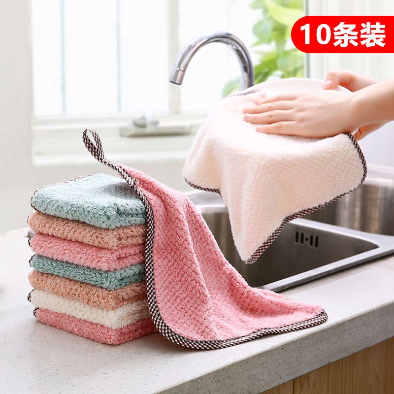 Dishwashing cloth, towel, dishcloth, household cleaning, kitchen utensils, towel degreasing, household water absorption, lazy person, no hair, no oil