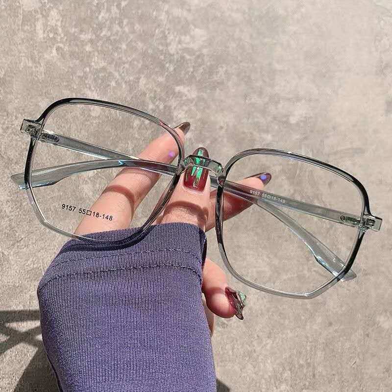 Glasses myopia female degree can be matched with plain eyeglasses frame net red flat light glasses for men and Korean version of Chaoda frame showing thin eyes