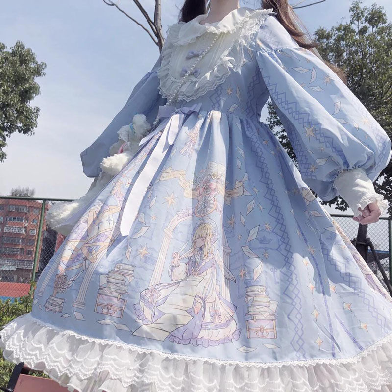 Dress fall / winter 2020 Lolita Princess Dress FAIRY DRESS student lovely long sleeve Lolita skirt full set