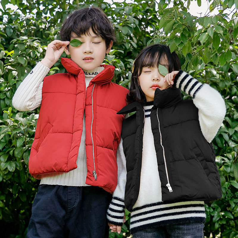 Children's down and down cotton vest for boys and girls in autumn and winter
