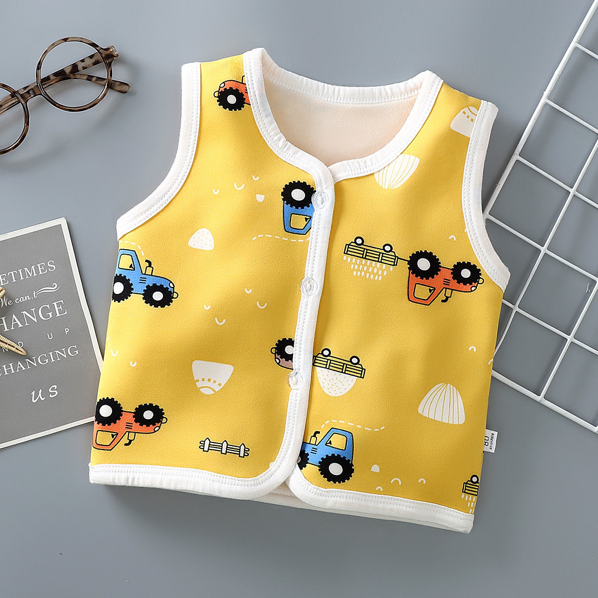 Children's Plush Baby vest in autumn and winter
