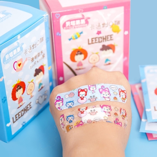 Breathable cartoon waterproof band aid transparent lovely girl medical wound hemostasis OK stretch Mini children anti abrasion foot