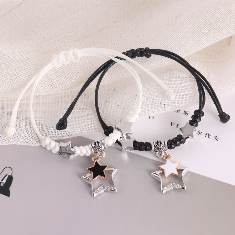 Korean version of best friend lovers Bracelet a pair of Keepsake men and women two sisters hand rope simple student bracelet Jewelry Gift