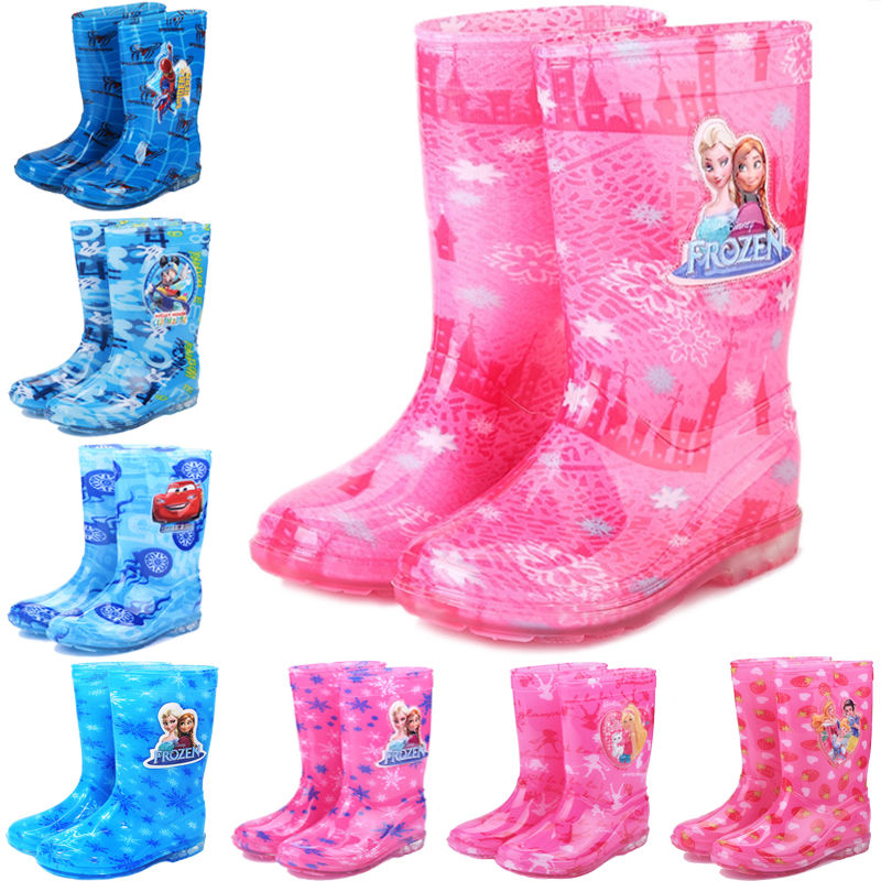 High tube children's rain shoes water shoes rain boots baby antiskid students little girls girls boys rubber shoes students big children summer