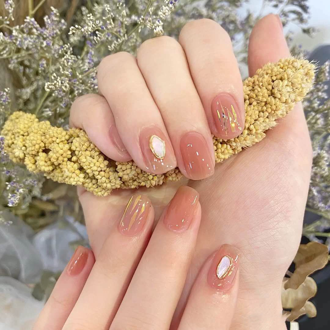 Iced orange, brown nail polish, 2020 new dirty gel, ice cream, tea, nail polish, nude powder, jade grease.