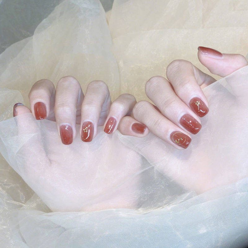 Spring and summer jelly smoke red nail oil glue 2020 New Jade fat bean sand color suit small set is popular color phototherapy
