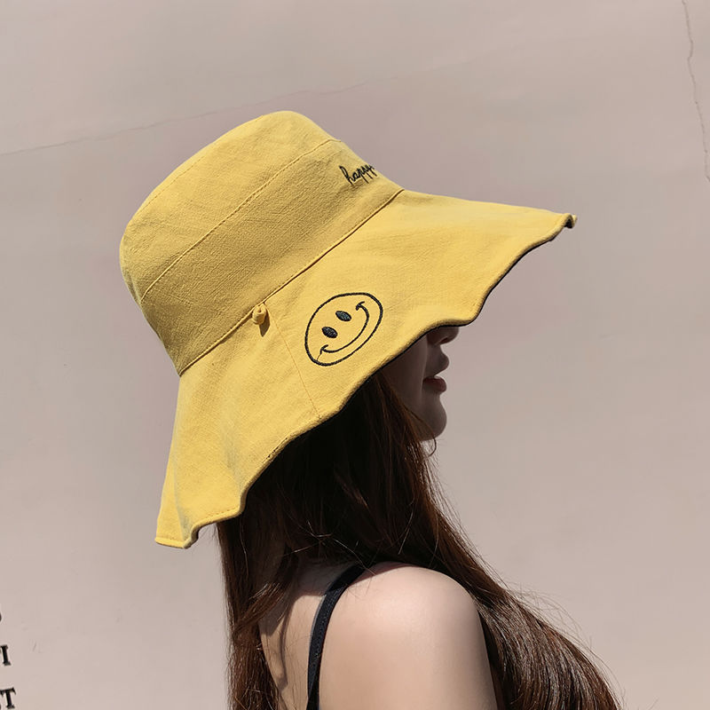 Children's Korean version of summer anti ultraviolet big eaves Hat Women's sun hat folding fisherman's cloth hat sun hat