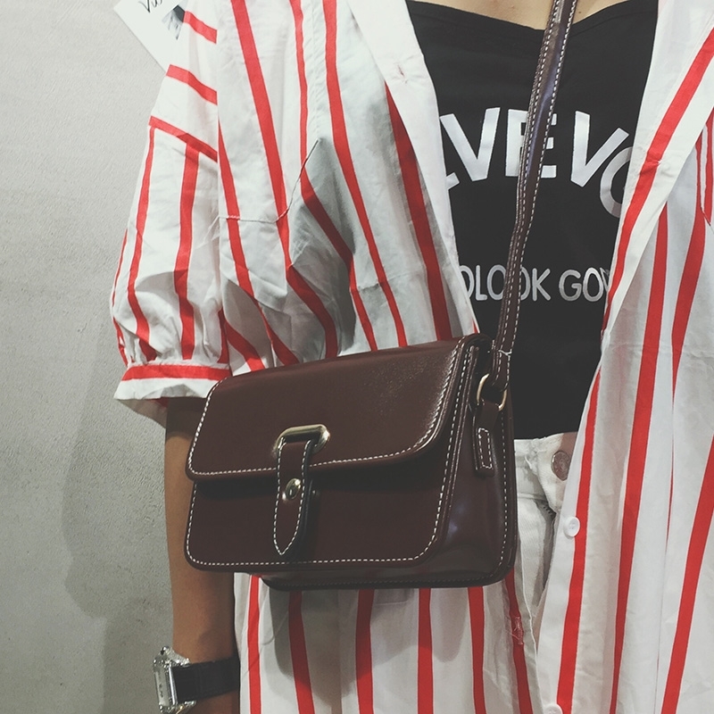 Spring and summer new fashion Korean small square bag versatile small bag simple women's bag retro Shoulder Bag Messenger Bag