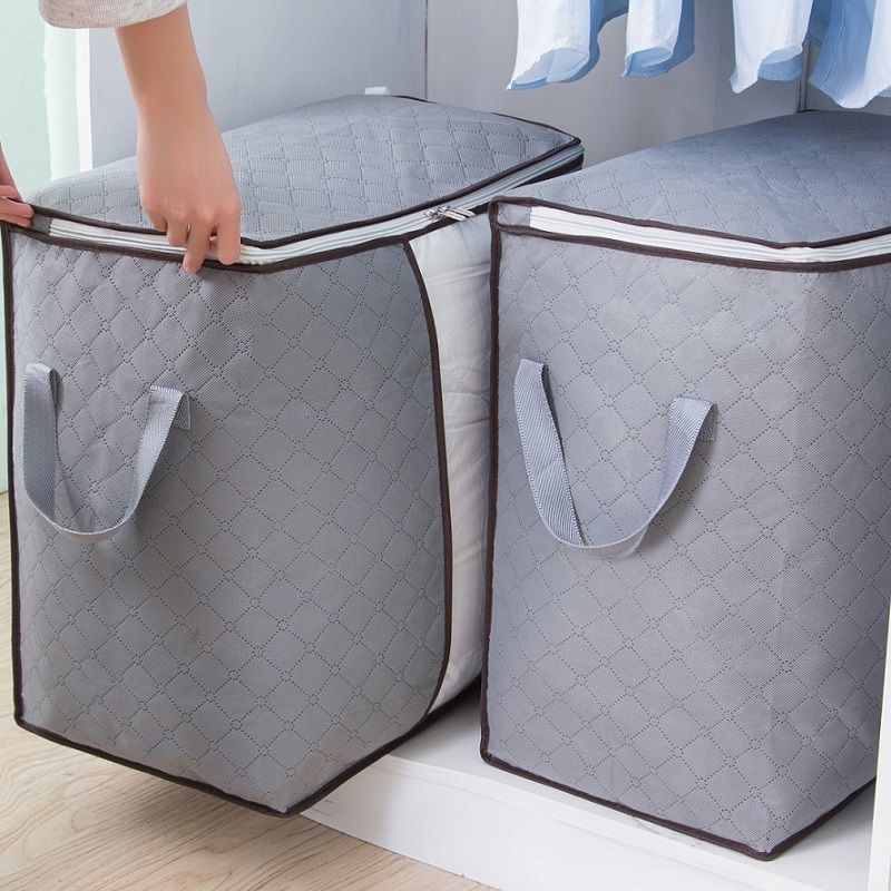 Quilt clothes storage bag large clothes quilt packing bag sorting bag luggage bag portable storage box moving