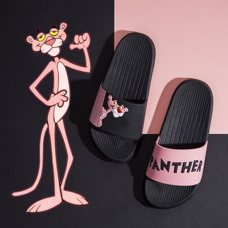 Pink Leopard slipper female Xia cute cartoon Korean version indoor antiskid bathroom thick bottom household sandals slipper girl heart