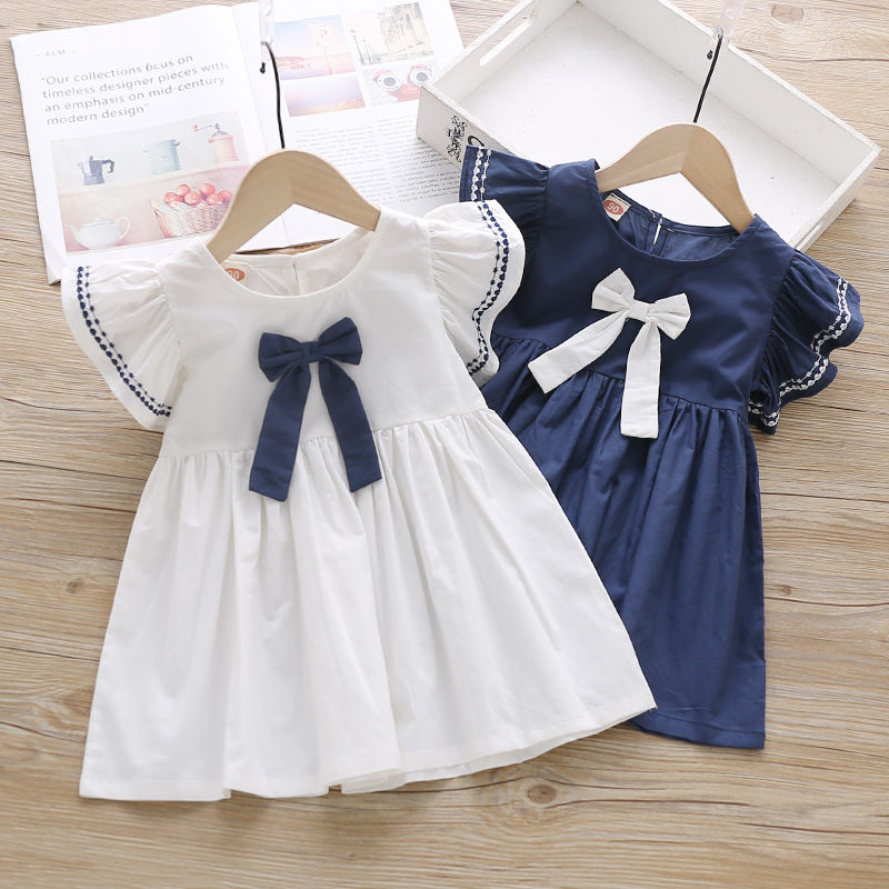 Girls Summer Cotton Dress 2020 new children's wear Korean lady style dress