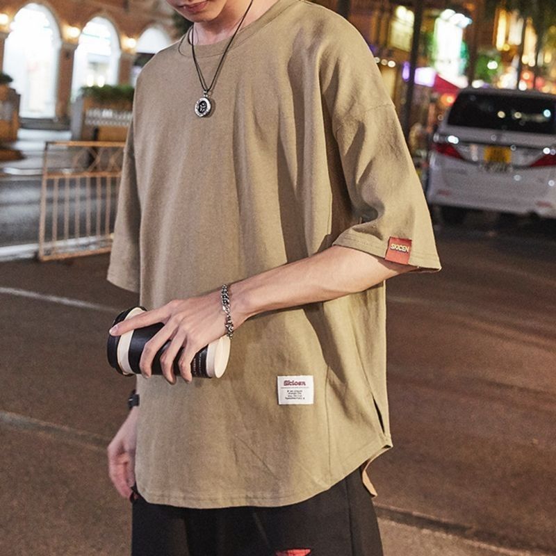 2020 new summer men's short sleeve loose T-shirt Korean fashion clothes handsome men's wear students 5-sleeve man